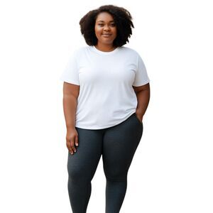 ALFANI WOMAN Plus Size 18W Stretch Pant Abstract Striations Dark & Light Gray